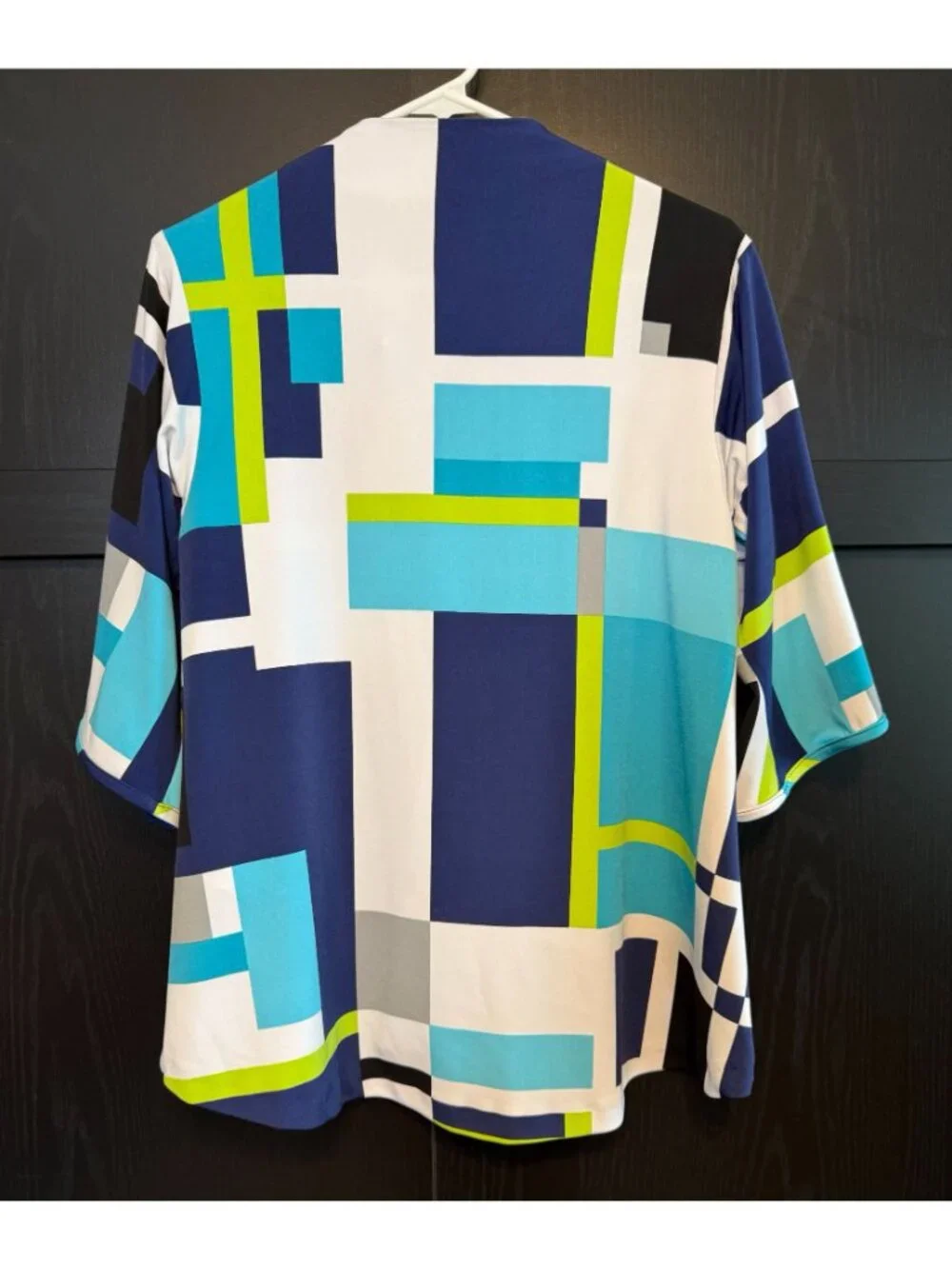 Joseph Ribkoff Colorful Print Single Button Jacket Size 6 Elbow Sleeves Artsy